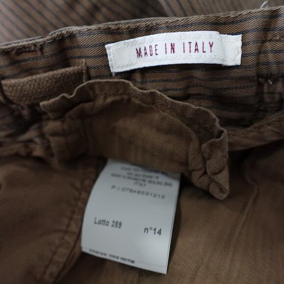 Briglia 1949 BG41 Drawstring Trousers Brown Striped Pant IT46 - Picture 12 of 15
